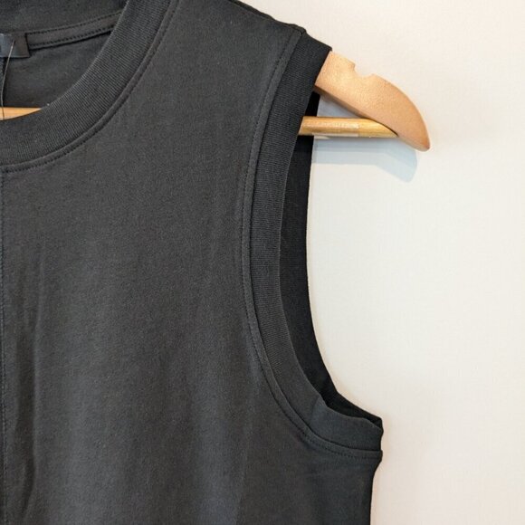 ATM Dress Size Small Black Jersey Mini Sleeveless Lightweight Crew Cotton NWT - Picture 13 of 16